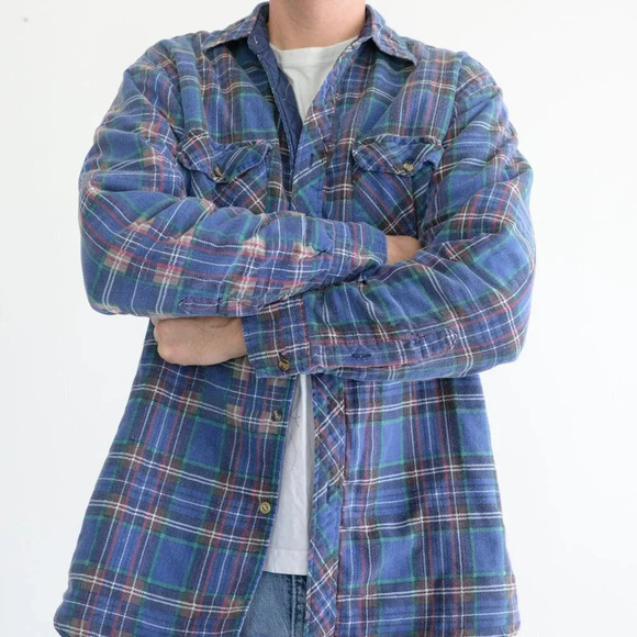 Vintage Northwest Territory Blue Checker Shacket Size Large - Picture 2 of 13